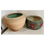 Planters, vintage, clay, no maker