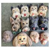 Scottie & Spaniel Chalk Dog Faces