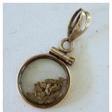 Gold nuggets in 14KT Gold Pendant