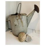 Watering Can, metal bale, beyond used