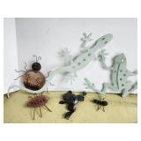 Metal Bugs & Frogs - decorations