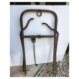 Hay Bale Fork Hook, Antique Cast Iron