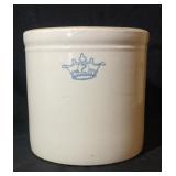 Blue Crown Stoneware Crock