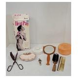 Vintage curling iron, vanity items+