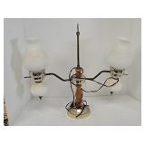 Hobnail Milk glass table lamp