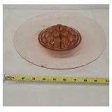 Pink flower l plate w/ frog