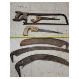 3 scythes & 3 saws