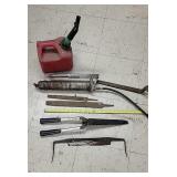 Grease gun, files, gas can++