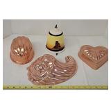 3 Aluminium food molds +