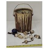 Paint can of enamel insulators