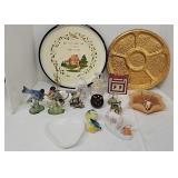 Home decor. Napco birds, bells, s&p ++