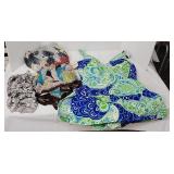 Size 18 Swimsuit & 3 scarves