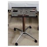 25" tall base with casters