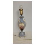 Old ceramic floral lamp