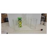 5 large glass centerpiece globes