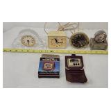 Assorted table top clocks