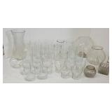 Clear glass lot