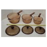 Corning Vision sauce pans & lids