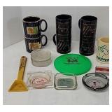 Advertising mugs. Ashtrays +