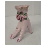 5" Porcelain ladies hand vase