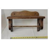 Wood paper towel holder