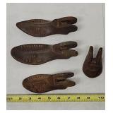 4 Antique shoe cobbler forms