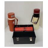 Aladdin lunch box & 2 thermos