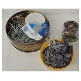 Lot of drapery hooks & rings