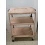Pink 3 tier metal cart w/ outlet
