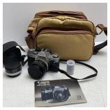 Canon AE-1 35mm Camera, extra Lens, film & Bag