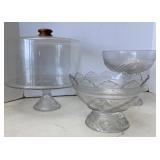Clear Glass Pedestal Dessert Dishes