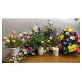 Clean Silk Flower Arrangements