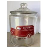 Vtg Gordonï¿½s Glass Pretzel Jar