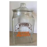 Vtg Seyfertï¿½s Glass Pretzel Jar
