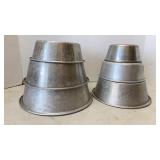 Vtg Aluminum Nesting Bowls