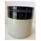 Antique Brown & Cream 3gal Stoneware Crock