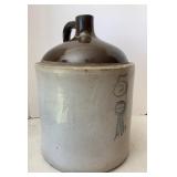 Antique No.5 Blue Ribbon Buckeye Pottery Jug