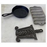 No. 3 Cast Iron Skillet, Cast Aluminum Corn Bread