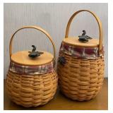 Longaberger 2000 & 2001 Pumpkin Baskets