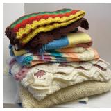 Afghans, (4) large & (4) lap size
