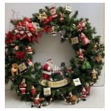 Christmas Wreath Loaded with Hallmark Ornaments