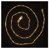 14K yellow gold 1mm box chain