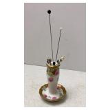 Vtg Hat Pins & Limoges Hand Painted Holder