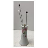 Vtg Hat Pins & Hand Painted Holder