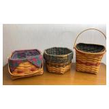 Longaberger 97, 98 & 2000 Christmas Baskets