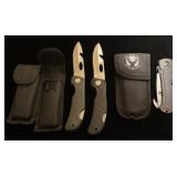 Whitetail Folding Hunting Knife & (2) Folding