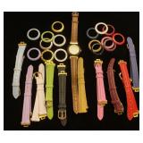 Ladies watch with interchangeable faces & bands