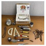 Cigar Box of Local Advertising Items