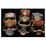 Cuff style bracelet watches
