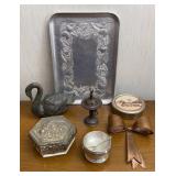Aluminum, Silver Plate & Copper knickknacks